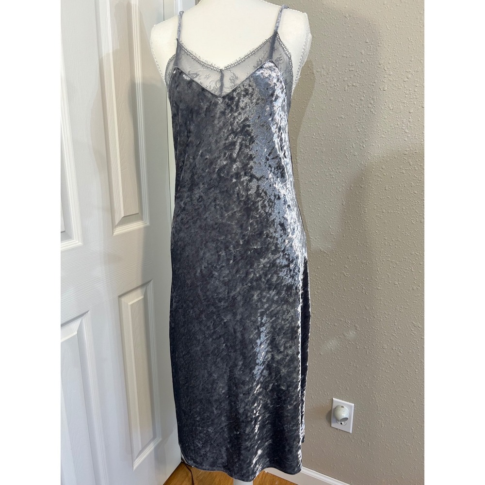 Witchy Festival Y2K Whimsigoth‎ Fairycore Coquette Crushed Velvet Lace dress S